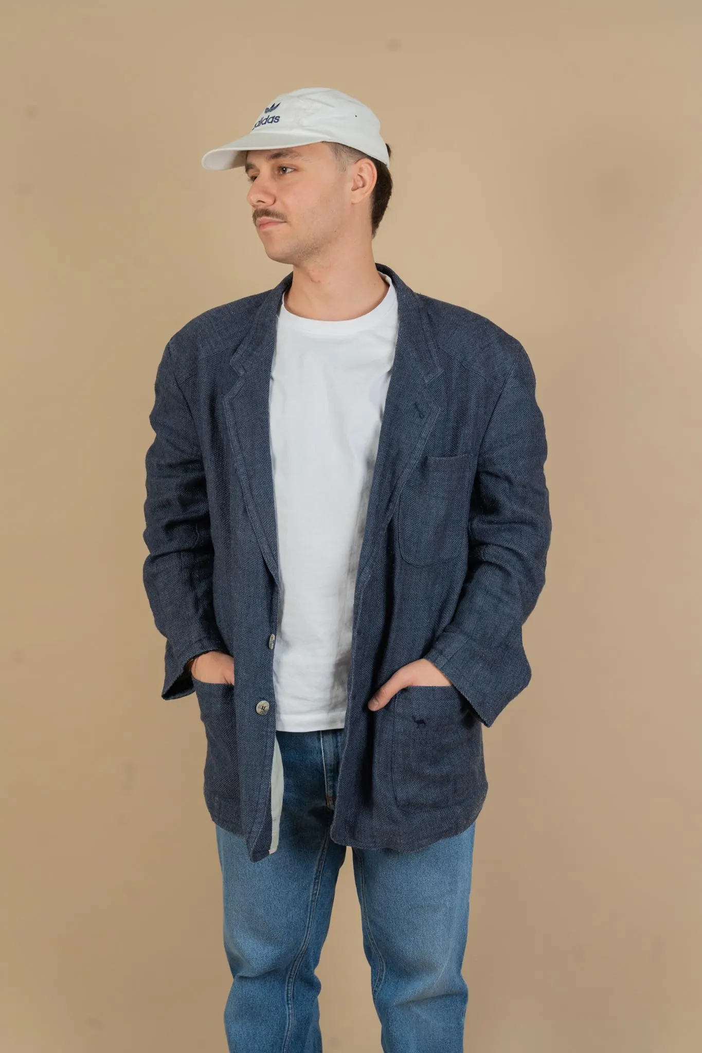 Textured casual suit jacket