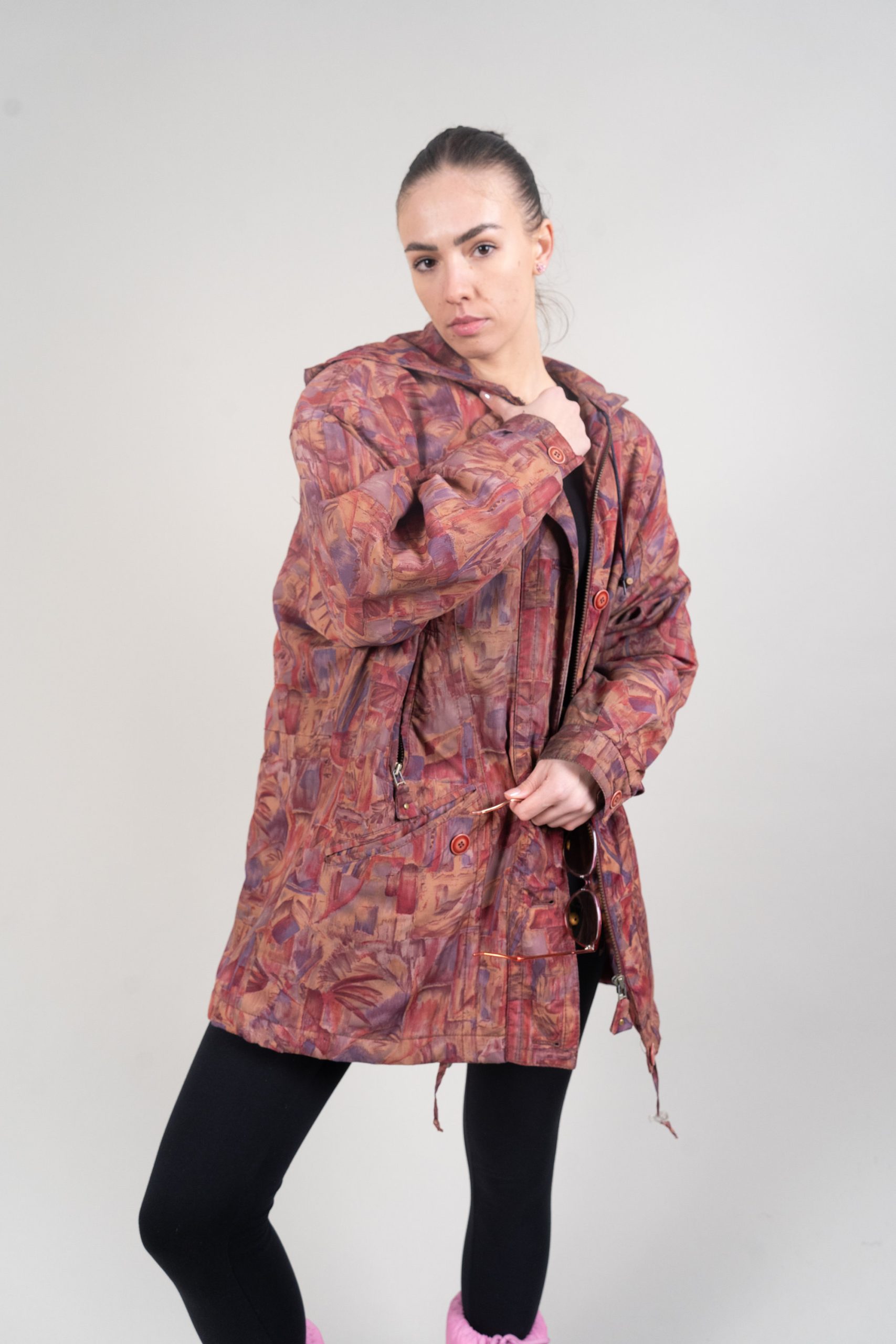 Hooded Tapestry Parka